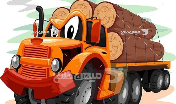 عکس نقاشی کامیون سخت