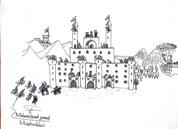عکس نقاشی قلعه بزرگ