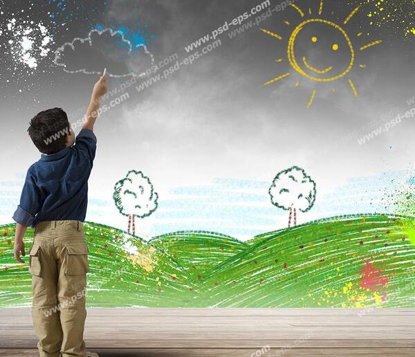 عکس نقاشی فوتبال کودکانه