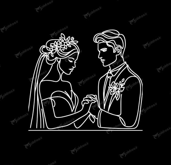 عکس عروس و داماد برای نقاشی