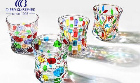 عکس نقاشی روی ظروف شیشه ای