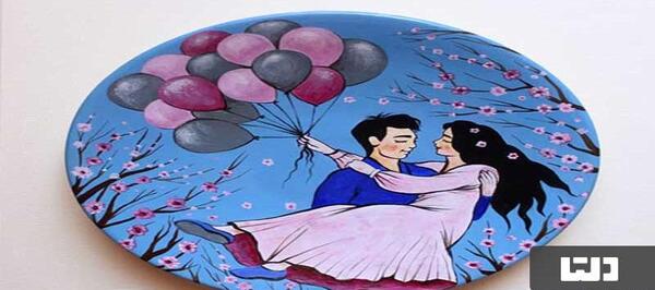 عکس نقاشی روی ظرف سفالی