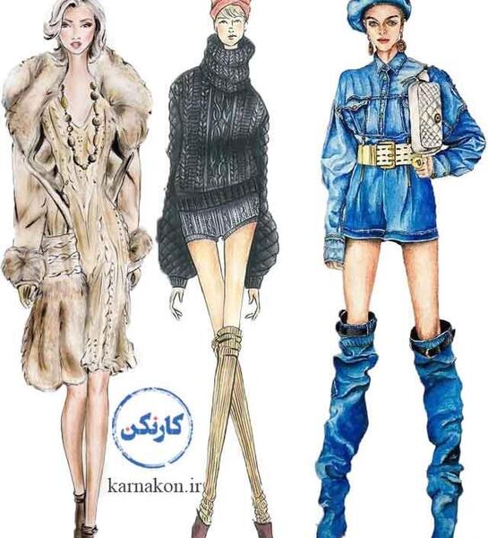 عکس مدل طراحی لباس نقاشی