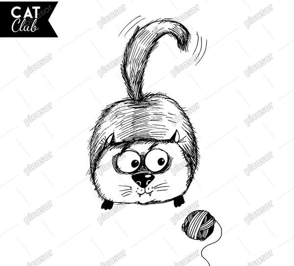 عکس نقاشی طراحی گربه