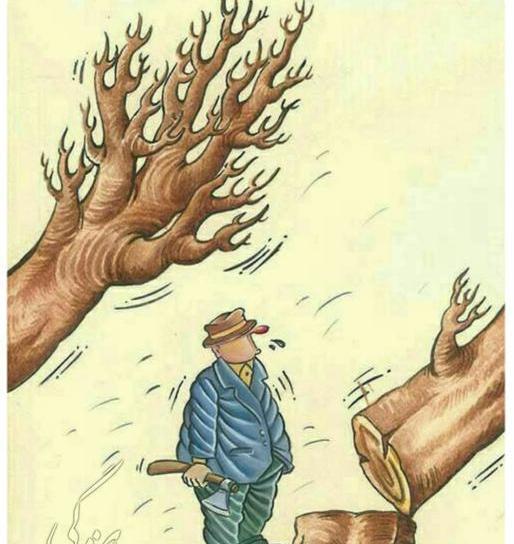 عکس نقاشی ضرب المثل دست بالای دست بسیار است