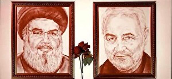 عکس نقاشی شده سید حسن نصرالله