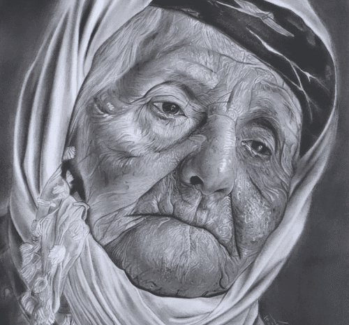 عکس نقاشی سیاه قلم سخت