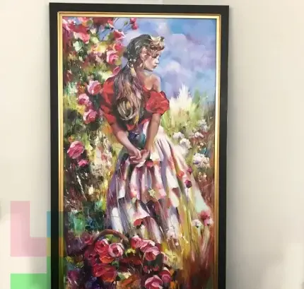 عکس نقاشی رنگ روغن دختر
