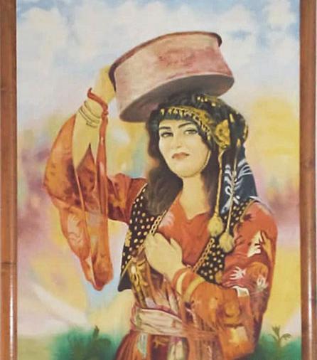 عکس نقاشی رنگ روغن دختر