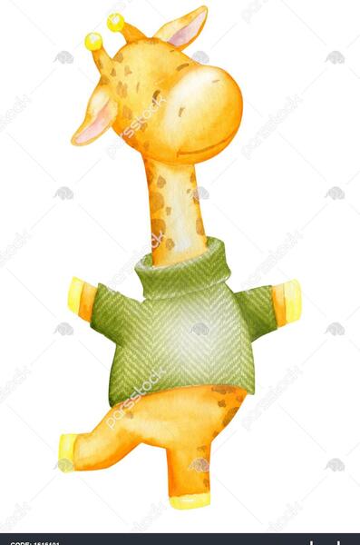 عکس نقاشی زرافه کیوت