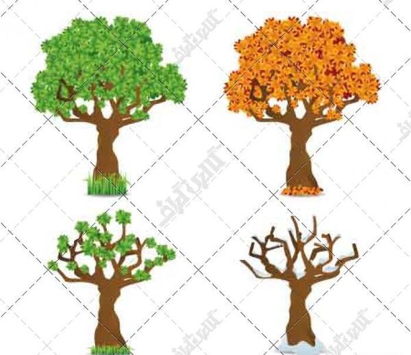 عکس نقاشی درخت بهار