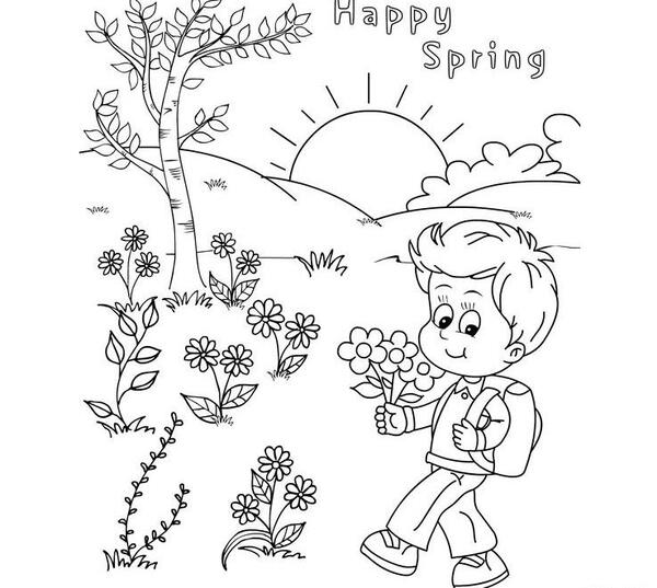عکس نقاشی درخت بهار