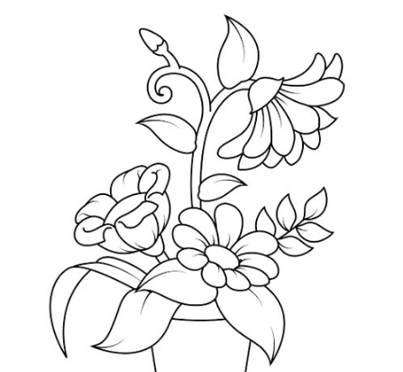 عکس نقاشی گل خیلی ساده