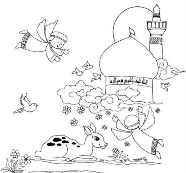 نقاشی عکس امام حسین و حضرت عباس