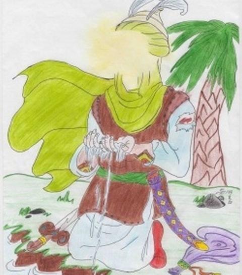 نقاشی عکس امام حسین و حضرت عباس