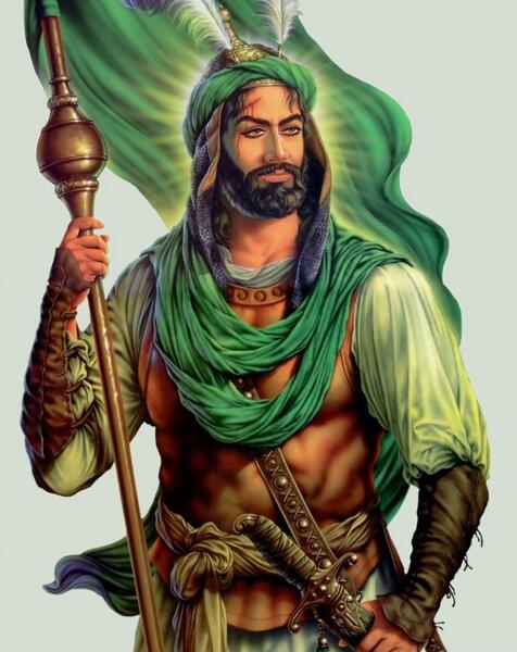 نقاشی عکس امام حسین و حضرت عباس