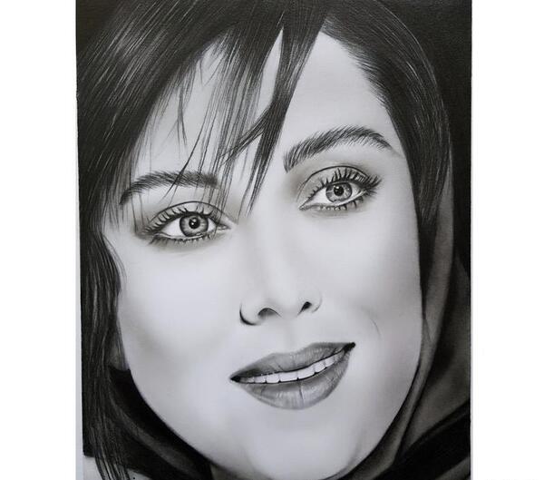 عکس نقاشی طراحی سیاه قلم چهره