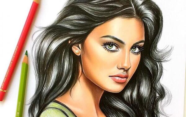 عکس چهره برای نقاشی با مداد رنگی