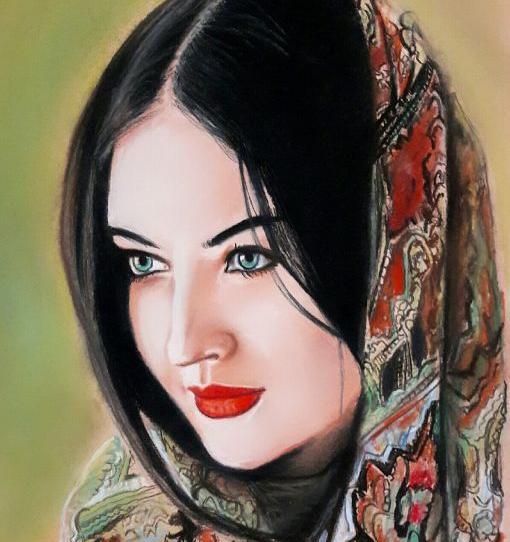 عکس نقاشی چهره رنگی