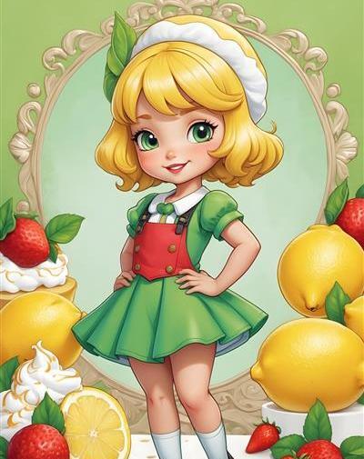 نقاشی عکس لیمو در توت فرنگی کوچولو