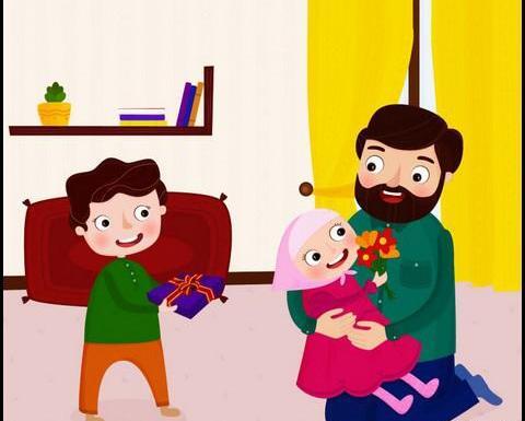 عکس نقاشی تولد پدر