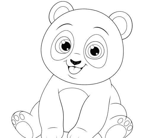 عکس نقاشی پاندای ساده