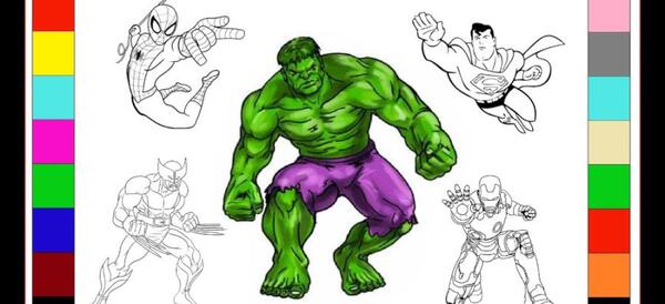 عکس نقاشی بتمن رنگ شده