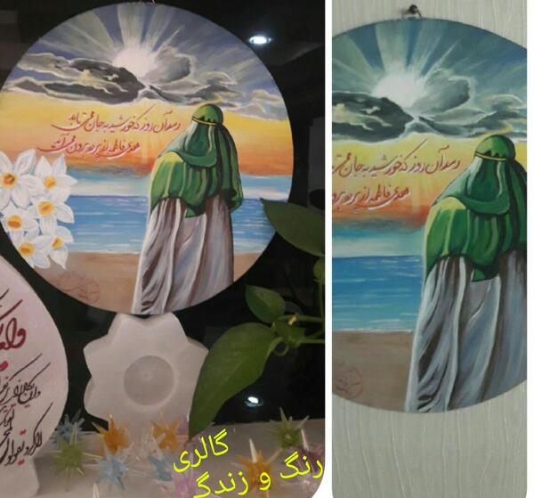 عکس نقاشی با گواش روی مقوا