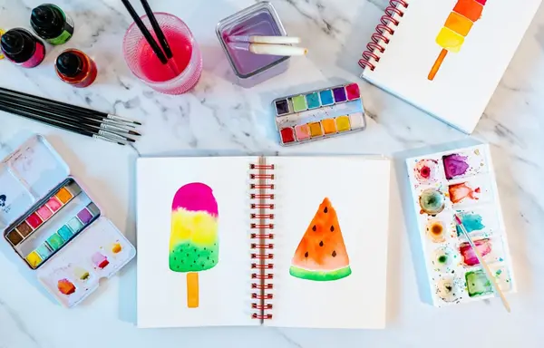 عکس نقاشی بستنی کیوت