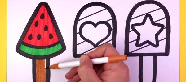 عکس نقاشی بستنی کیوت