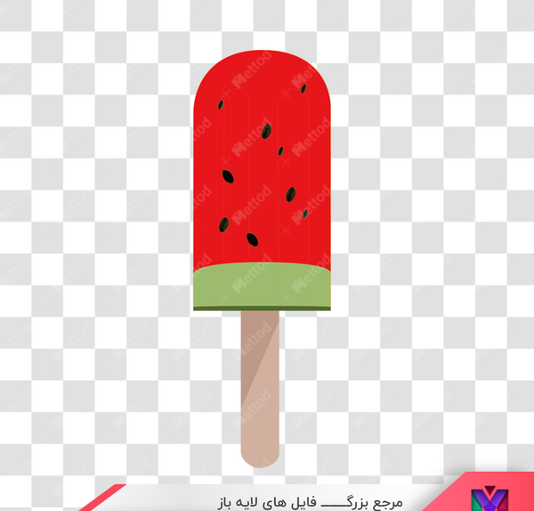 عکس نقاشی بستنی هندوانه ای