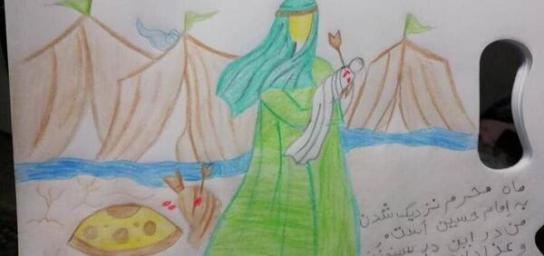 عکس نقاشی امام حسین راحت