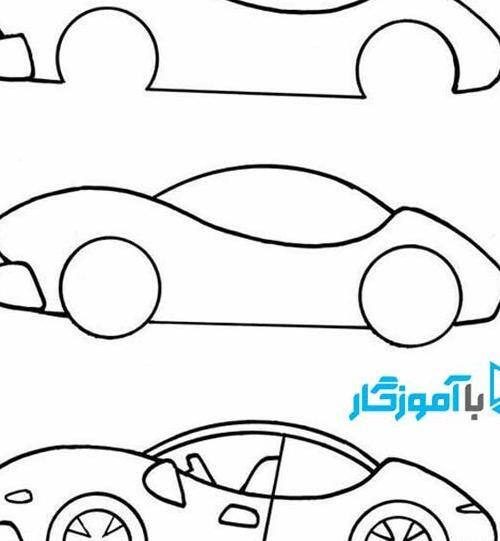 عکس نقاشی کودکانه ماشین