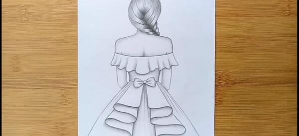 عکس نقاشی دختر ساده و زیبا