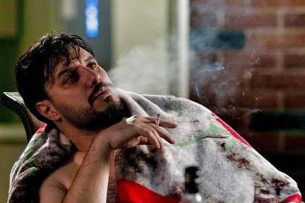 عکس صورت زخمی در فیلم جوادی