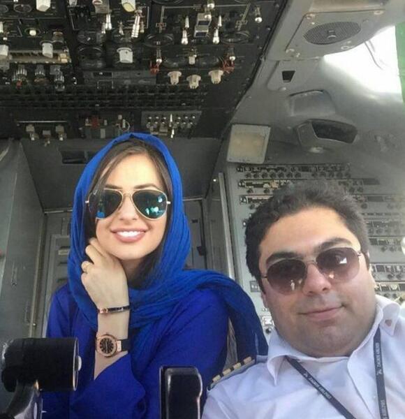 عکس بازیگر نفیسه روشن با همسرش
