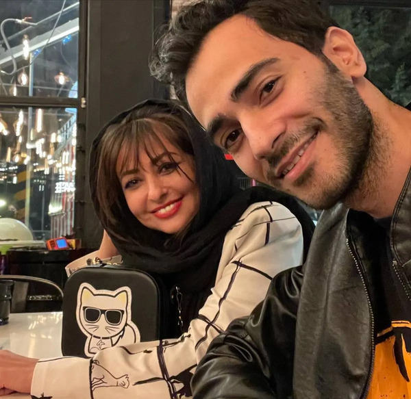 عکس بازیگر نفیسه روشن با همسرش
