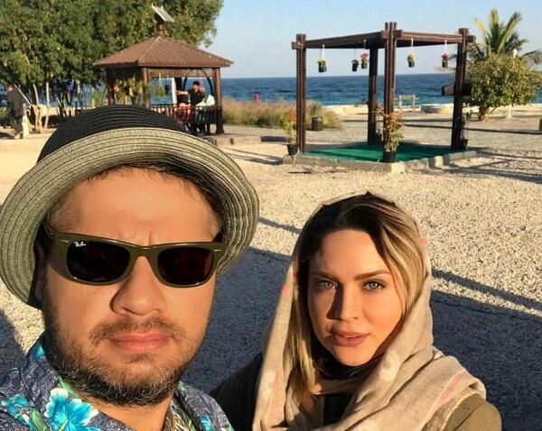 عکس بازیگر علی صادقی با همسرش