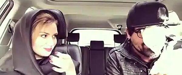 عکس بازیگر رز رضوی و همسرش