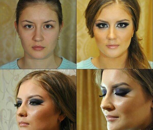 عکس قبل و بعد ارایش زنان