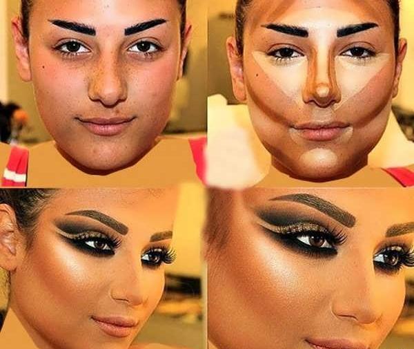 عکس قبل و بعد ارایش زنان
