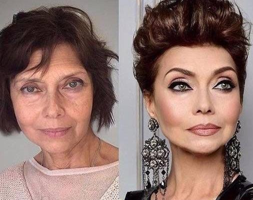 عکس قبل و بعد ارایش زنان
