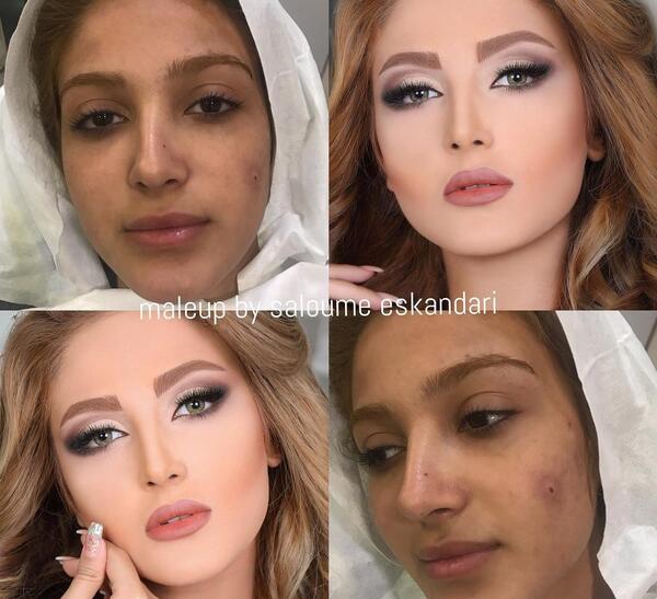 عکس قبل و بعد از آرایش