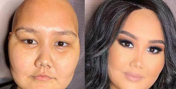 عکس قبل و بعد از آرایش