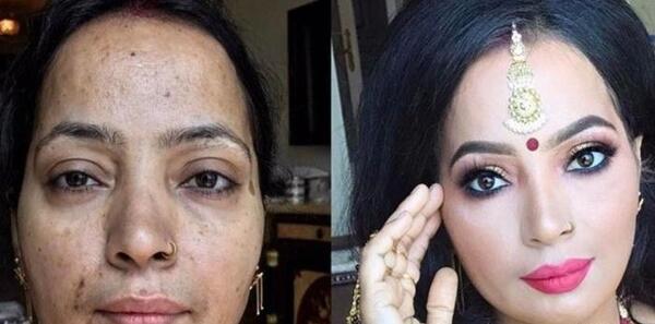 عکس قبل و بعد از آرایش