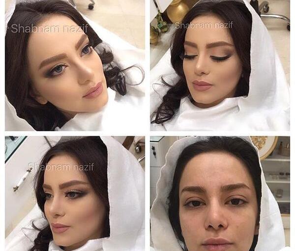 عکس قبل و بعد از آرایش