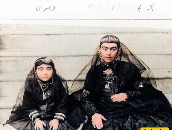 عکس واقعی همسران ناصرالدین شاه
