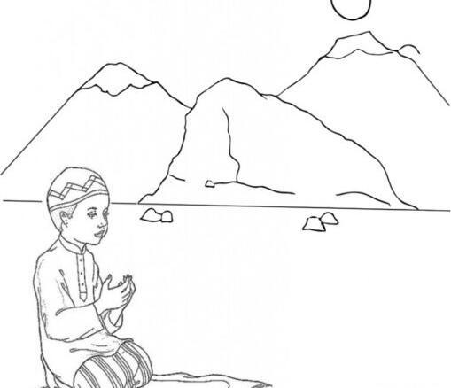 عکس پسر درحال نماز خواندن
