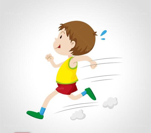 عکس پسر بچه در حال دویدن