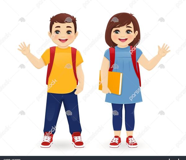 عکس پسر بچه در حال رفتن به مدرسه